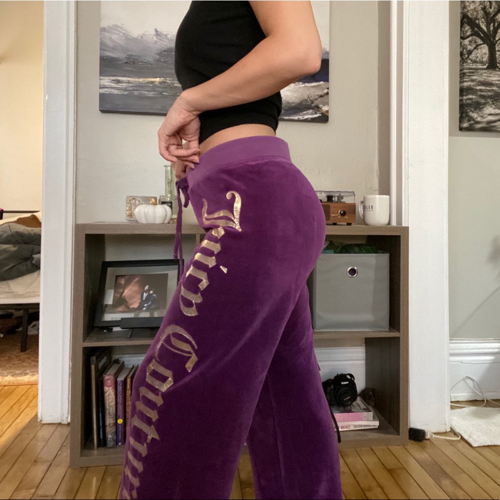 Purple juicy couture track pants/bottoms
